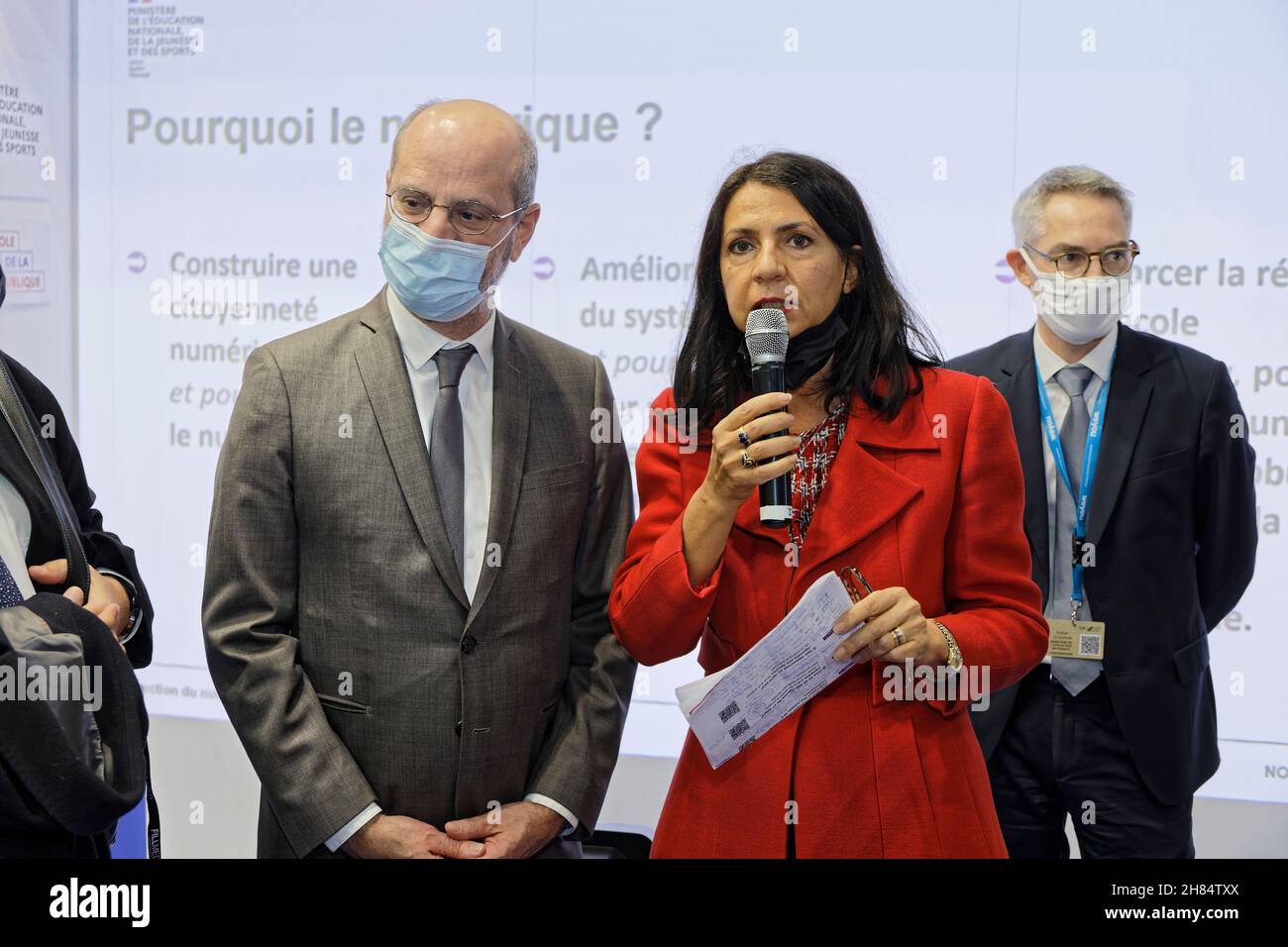 Paris, France. 26th Nov, 2021. Visit of Jean-Michel Blanquer, Minister of National Education, Youth and Sports to the Educatec-Educatice Fair. Stock Photo