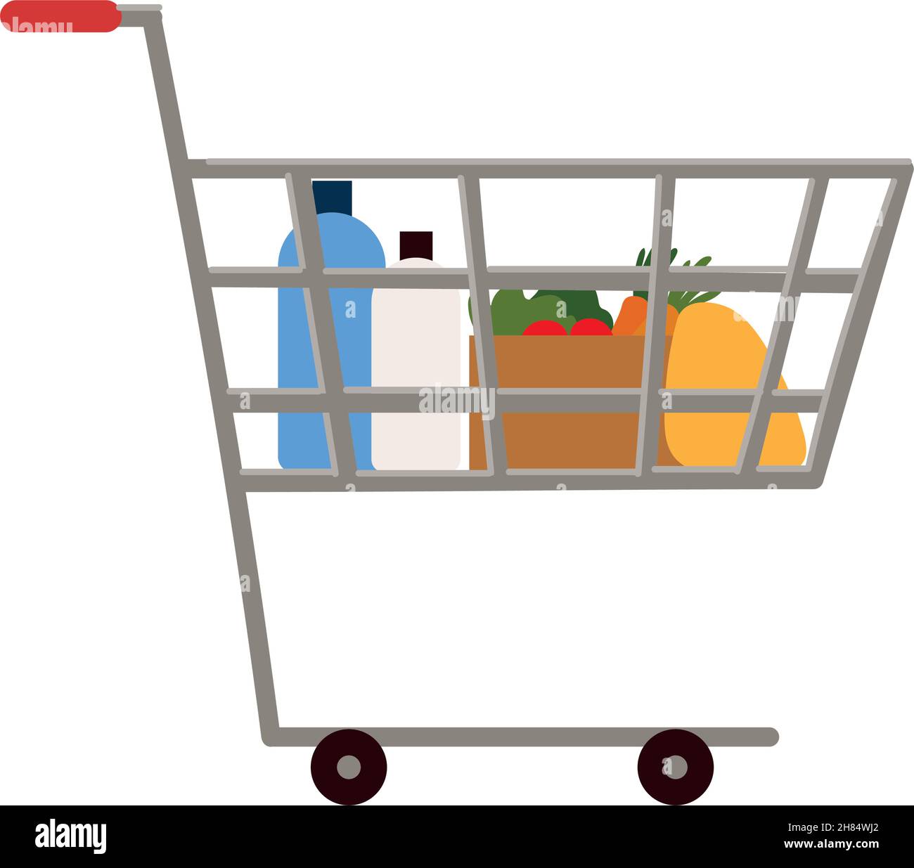 shopping cart supermarket Stock Vector Image & Art Alamy