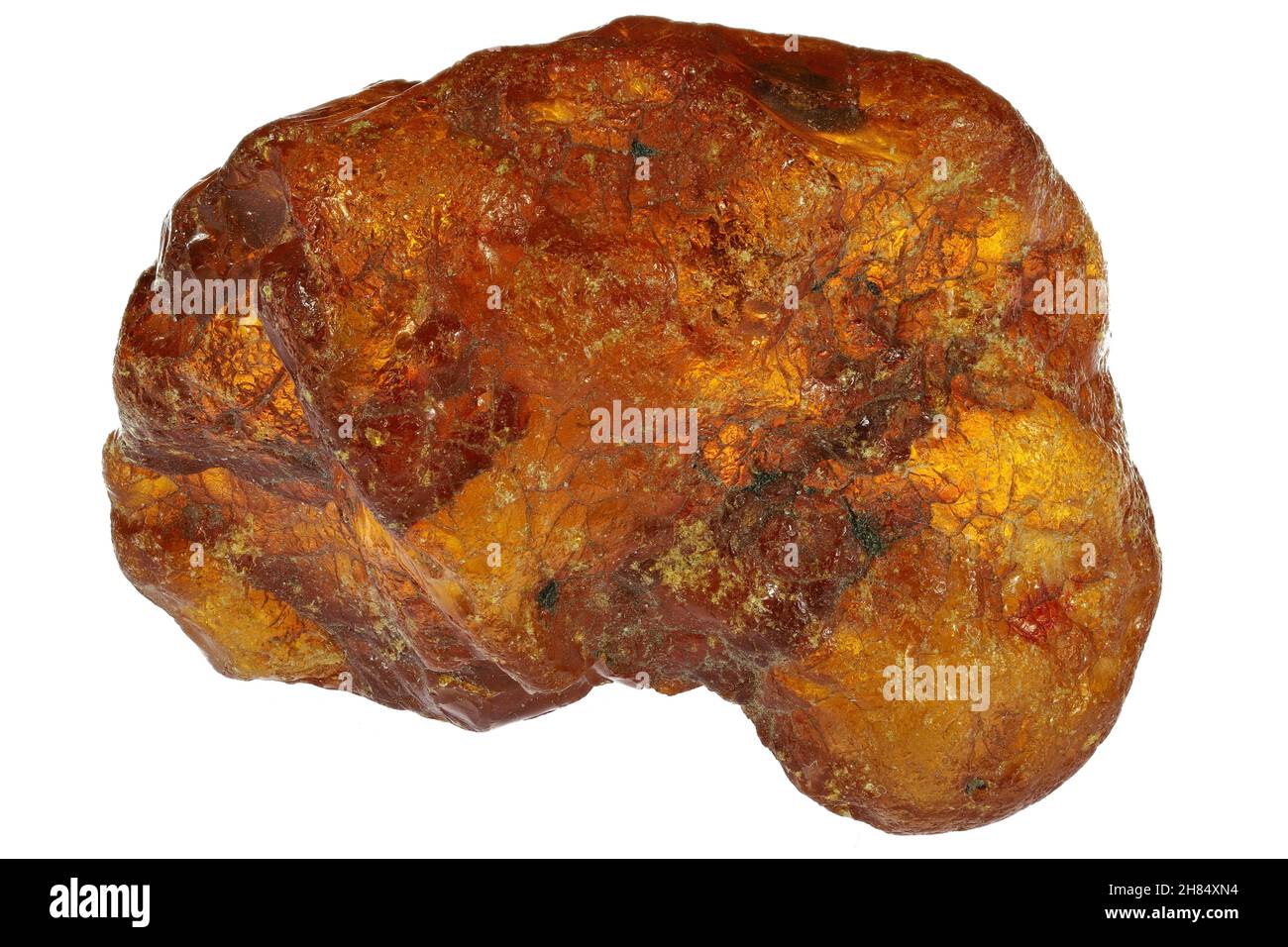 Baltic amber isolated on white background Stock Photo