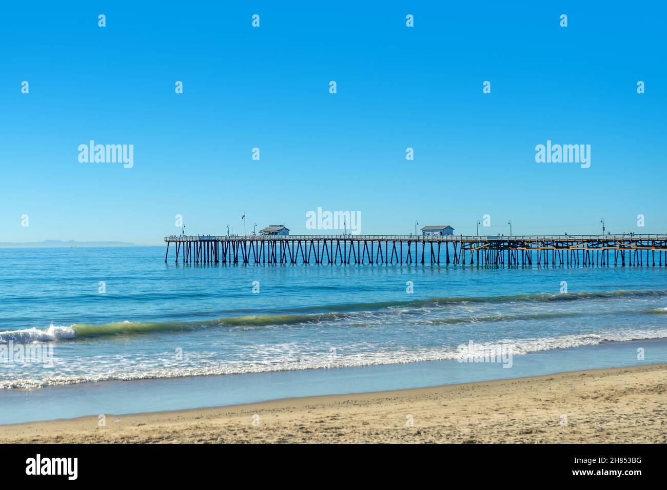 Beach and pier at San Clemente, California Stock Photo