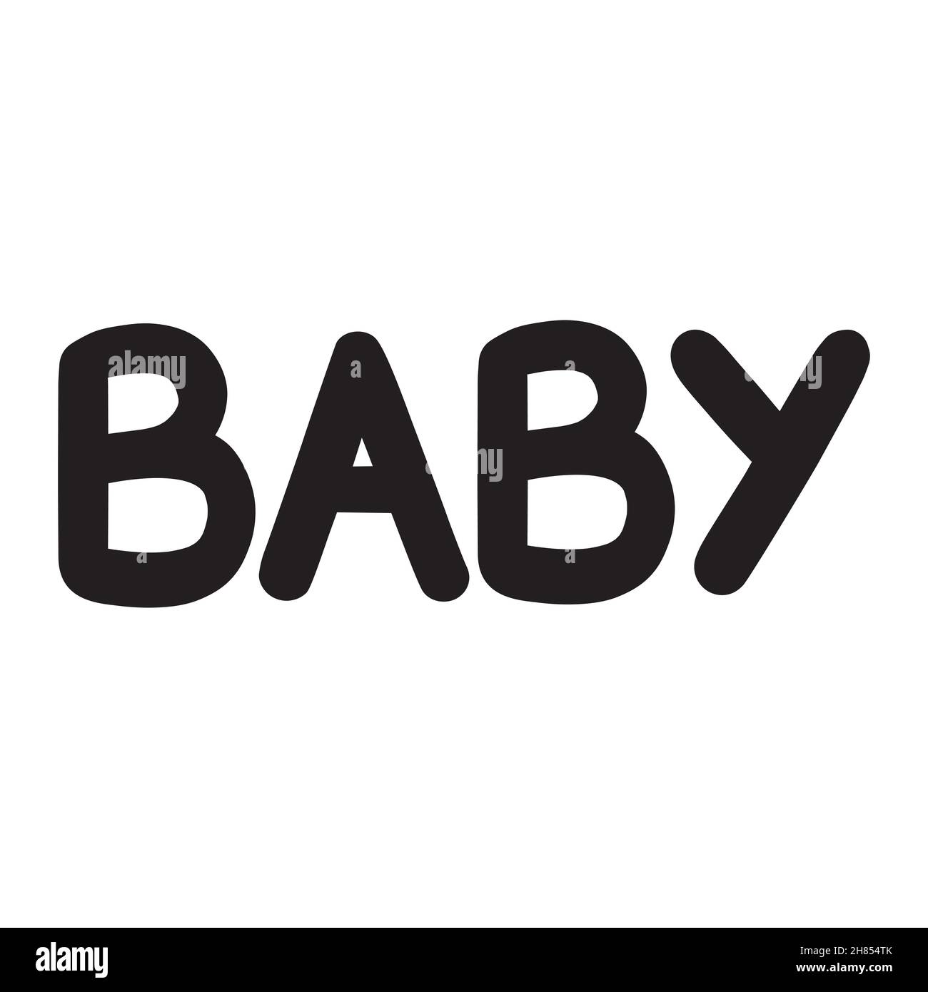 Vector Lettering For Baby Shower Card Baby Shower Party Design Element