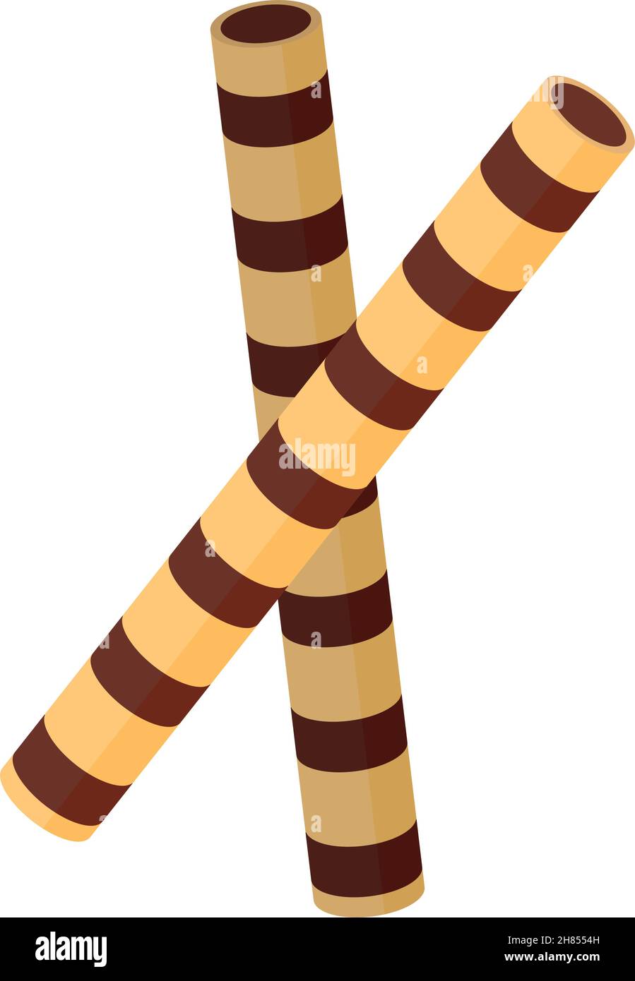 Chocolate wafer cookie stick Stock Vector Images - Alamy