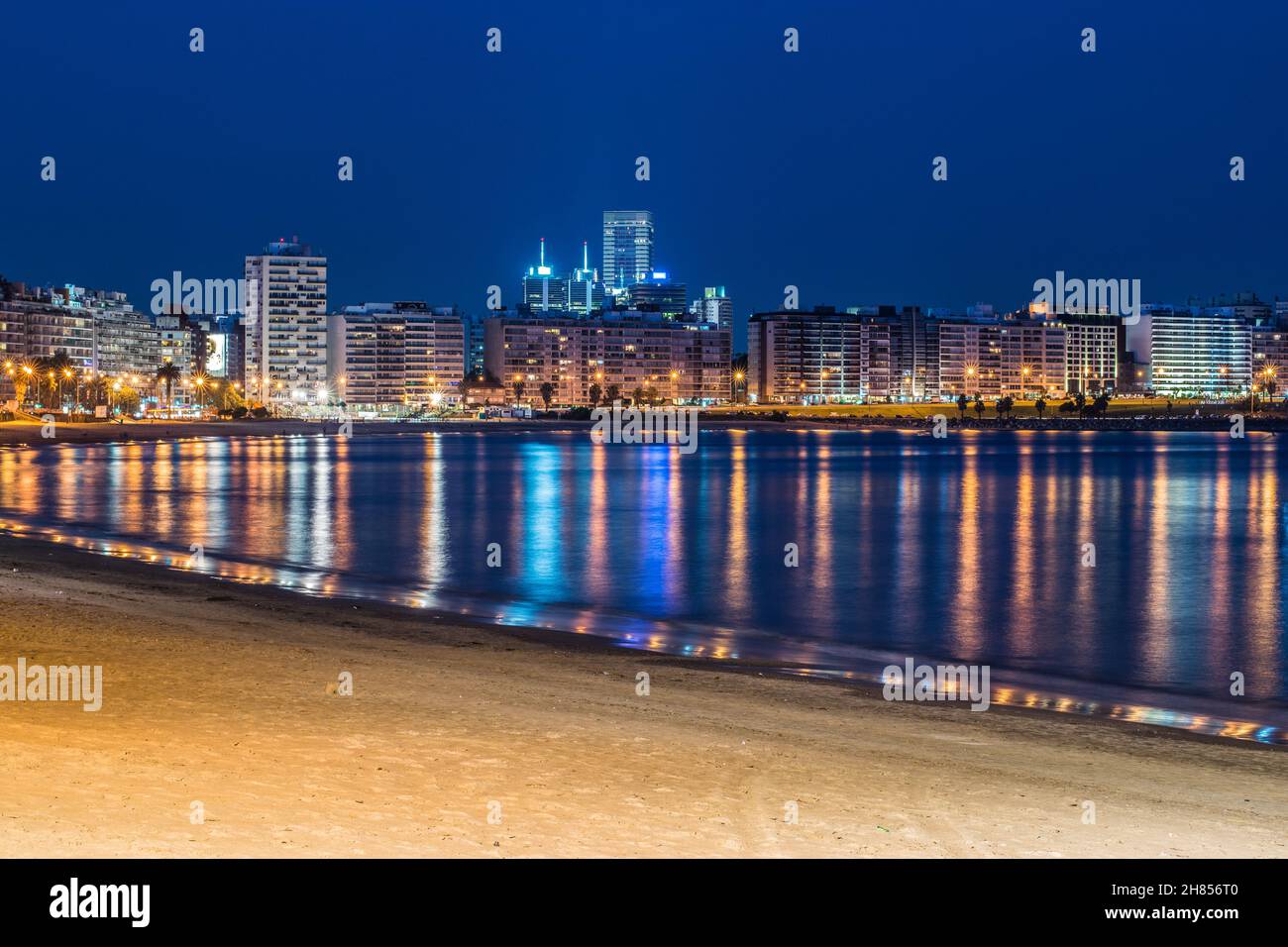 Pocitos beachfront, Montevideo, Uruguay, South America. Stock Photo