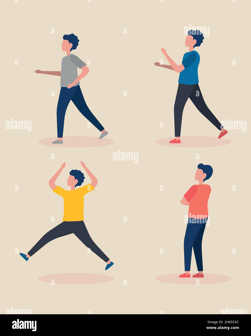 set men different pose Stock Vector Image & Art - Alamy