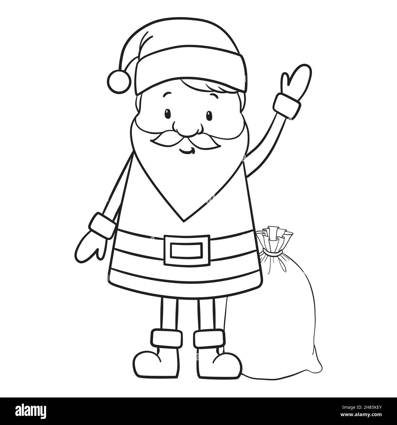Santa claus on white background. Vector illustration Stock Vector Image ...