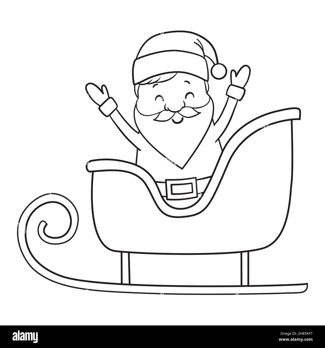 Santa claus on white background. Vector illustration Stock Vector Image ...