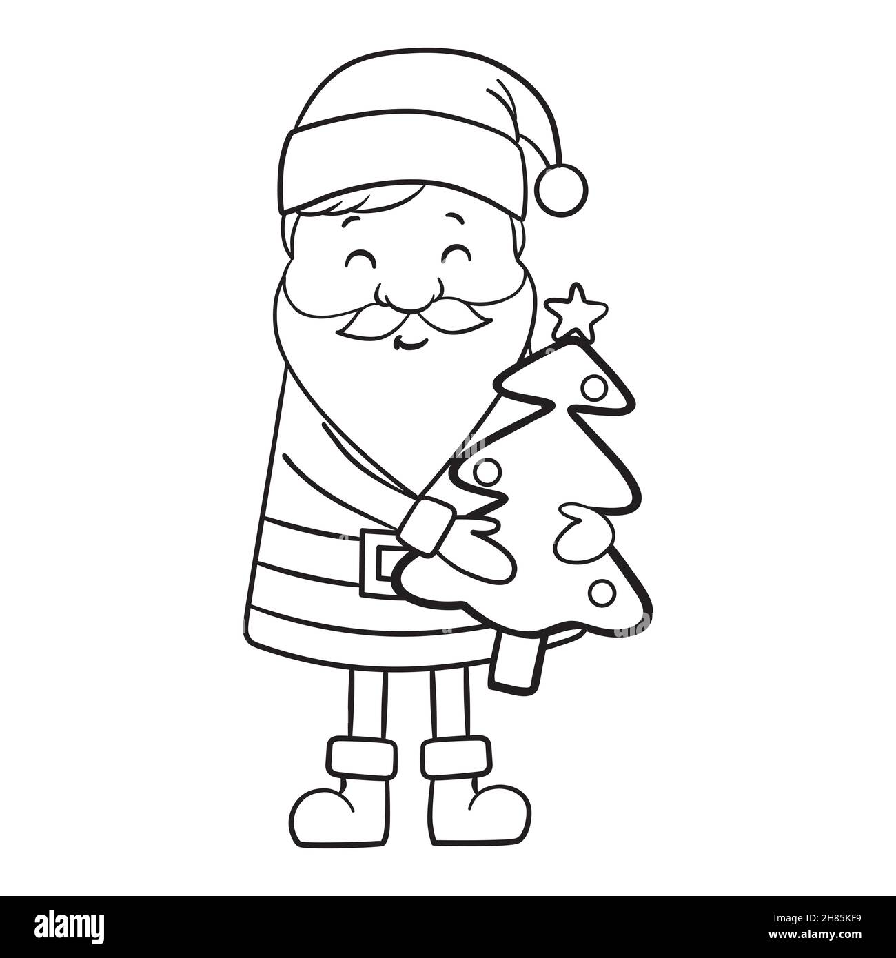 Santa claus on white background. Vector illustration Stock Vector Image ...