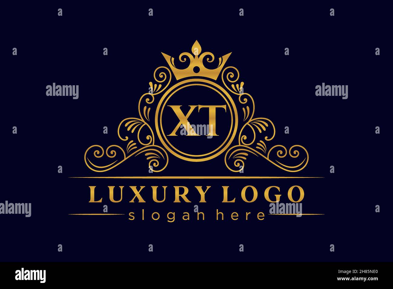 XT Initial Letter Gold calligraphic feminine floral hand drawn heraldic ...