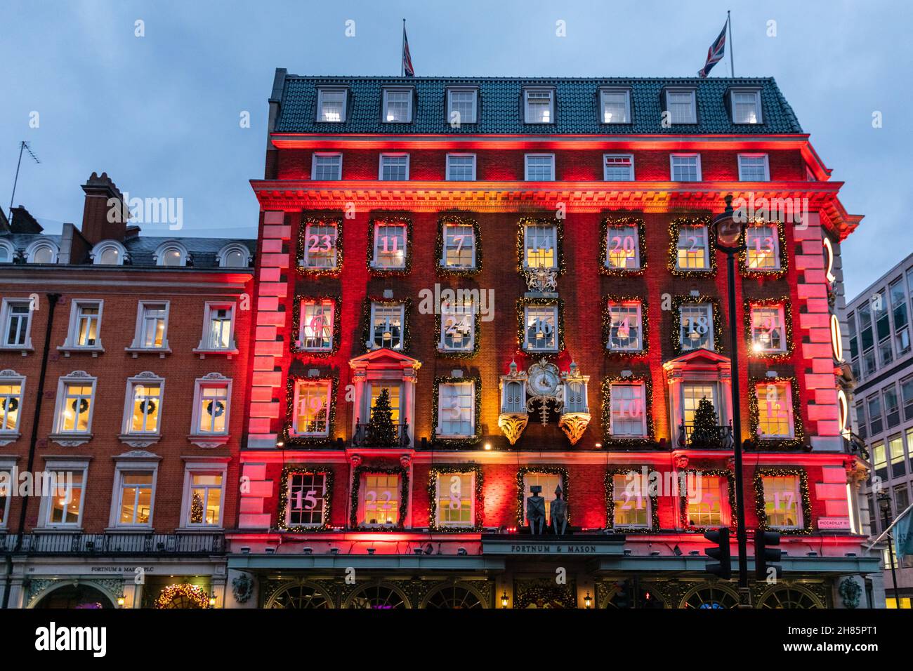 London, UK. 27th Nov, 2021. The Christmas lights and decorations at