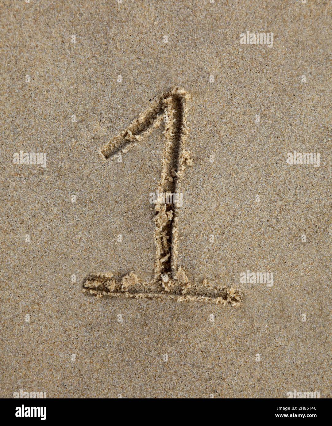 One written in the sand at the beach Stock Photo