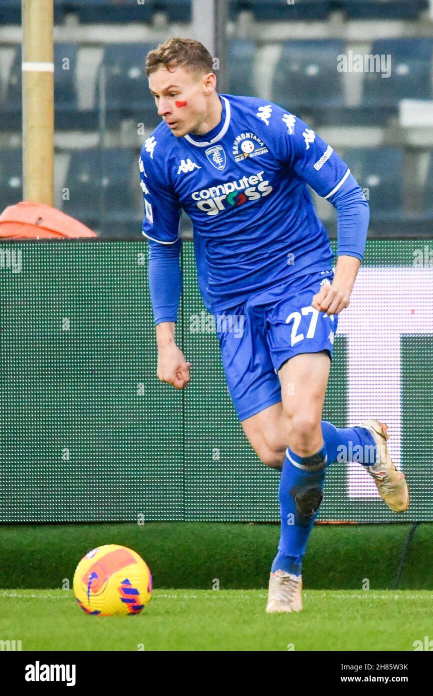 Empoli, Italy. 27th Nov, 2021. Szymon Zurkowski (Empoli) during Empoli FC  vs ACF Fiorentina, italian soccer