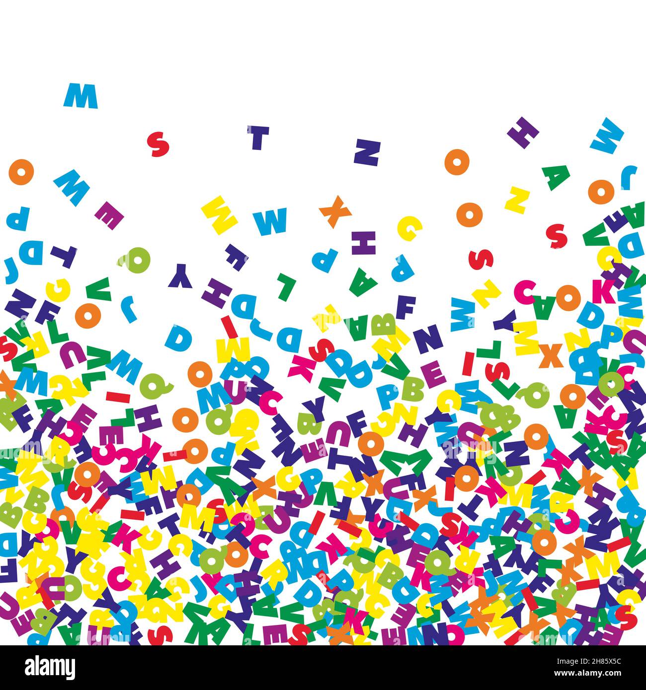 Falling letters. Falling letters