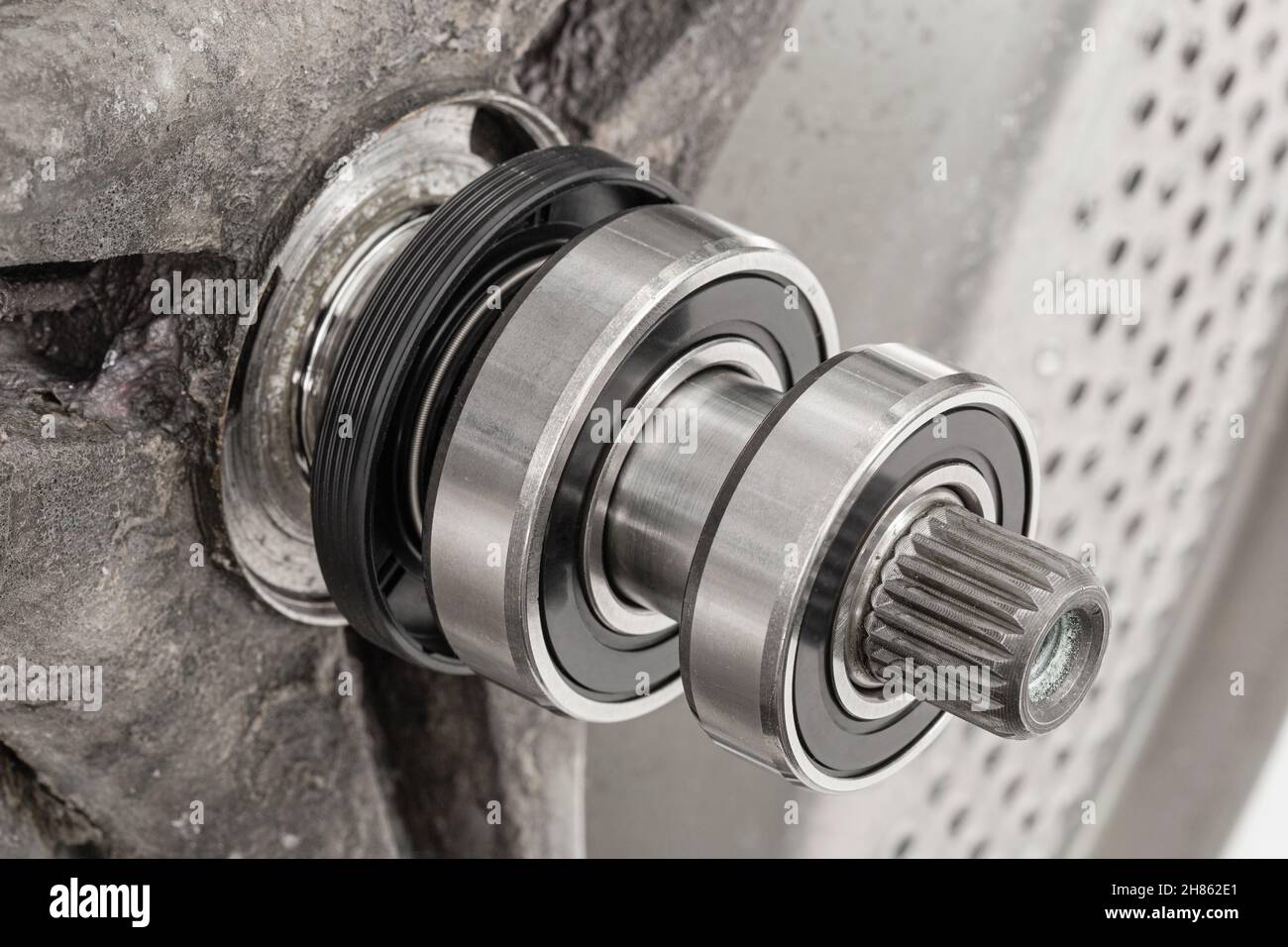 Replacing bearings and shaft cuffs on the washing machine drum Stock