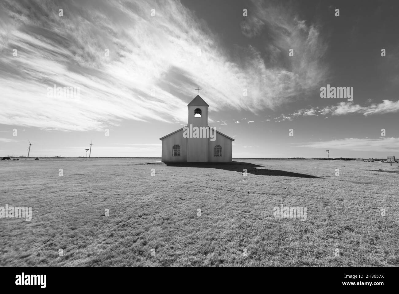 White country church steeple Black and White Stock Photos & Images - Alamy