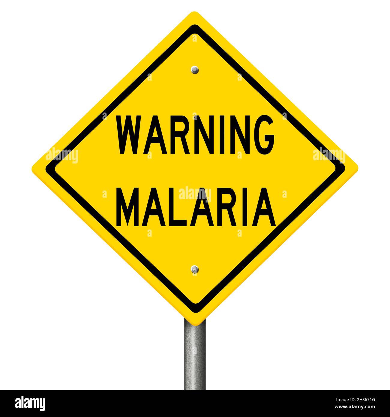 Rendered highway sign warning about disease Stock Photo Alamy