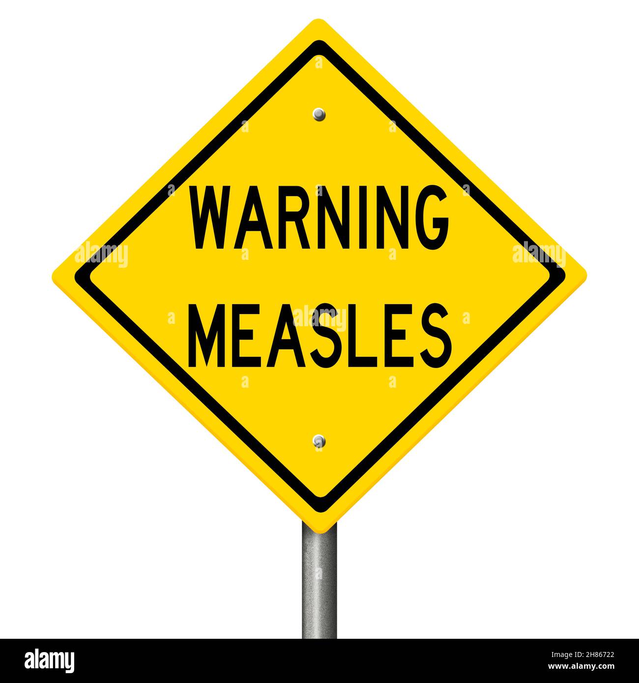 Rendered highway sign warning about disease Stock Photo Alamy