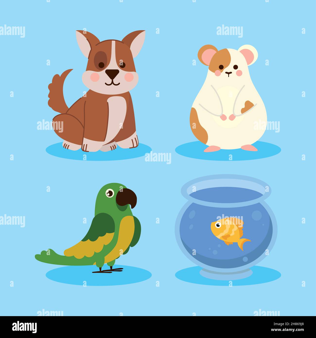 Diff Pets Animals pets different animals Stock Vector Image & Art - Alamy