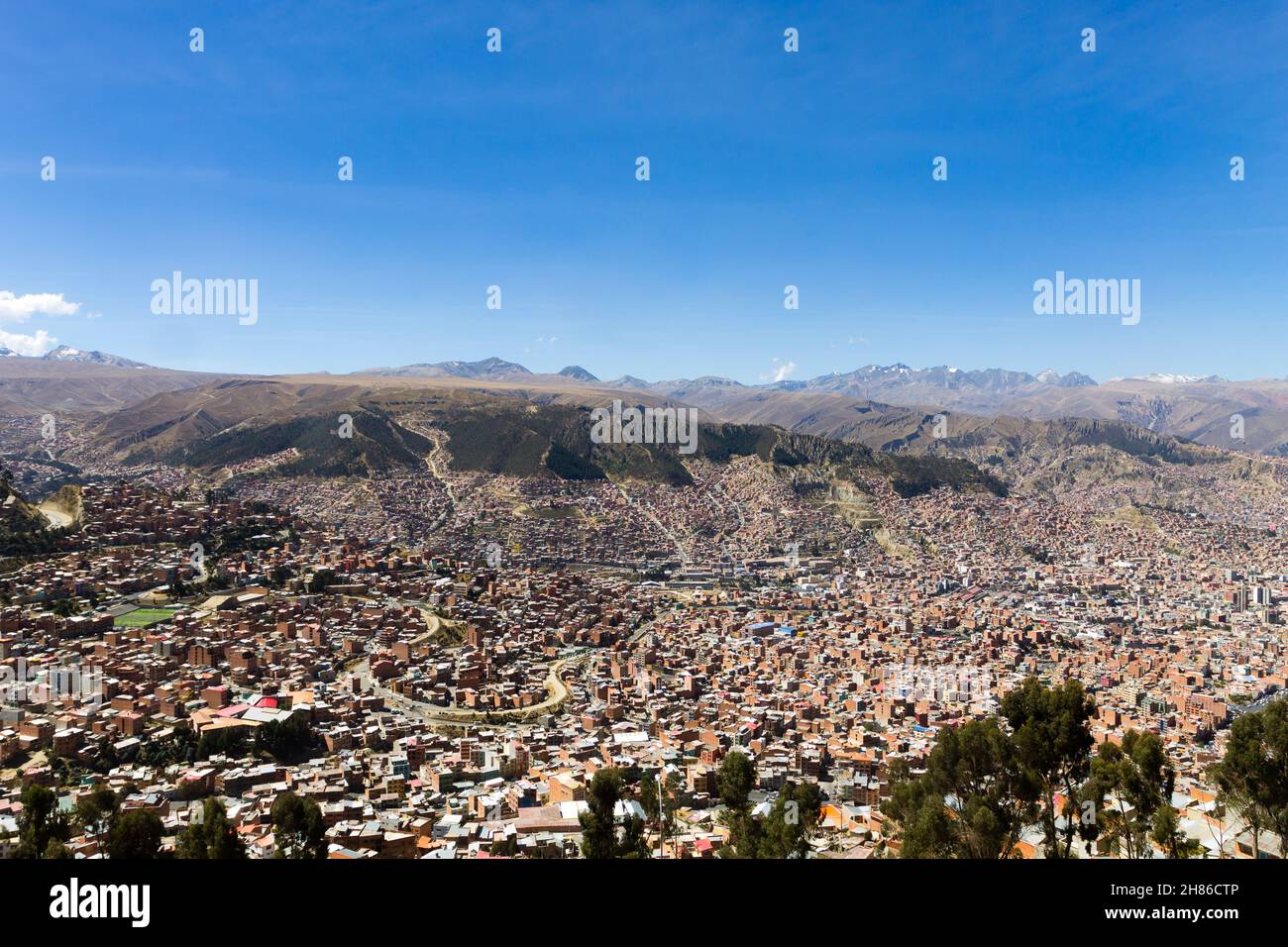 La Paz view from El Alto Bolivia Bolivian capital Stock Photo Alamy