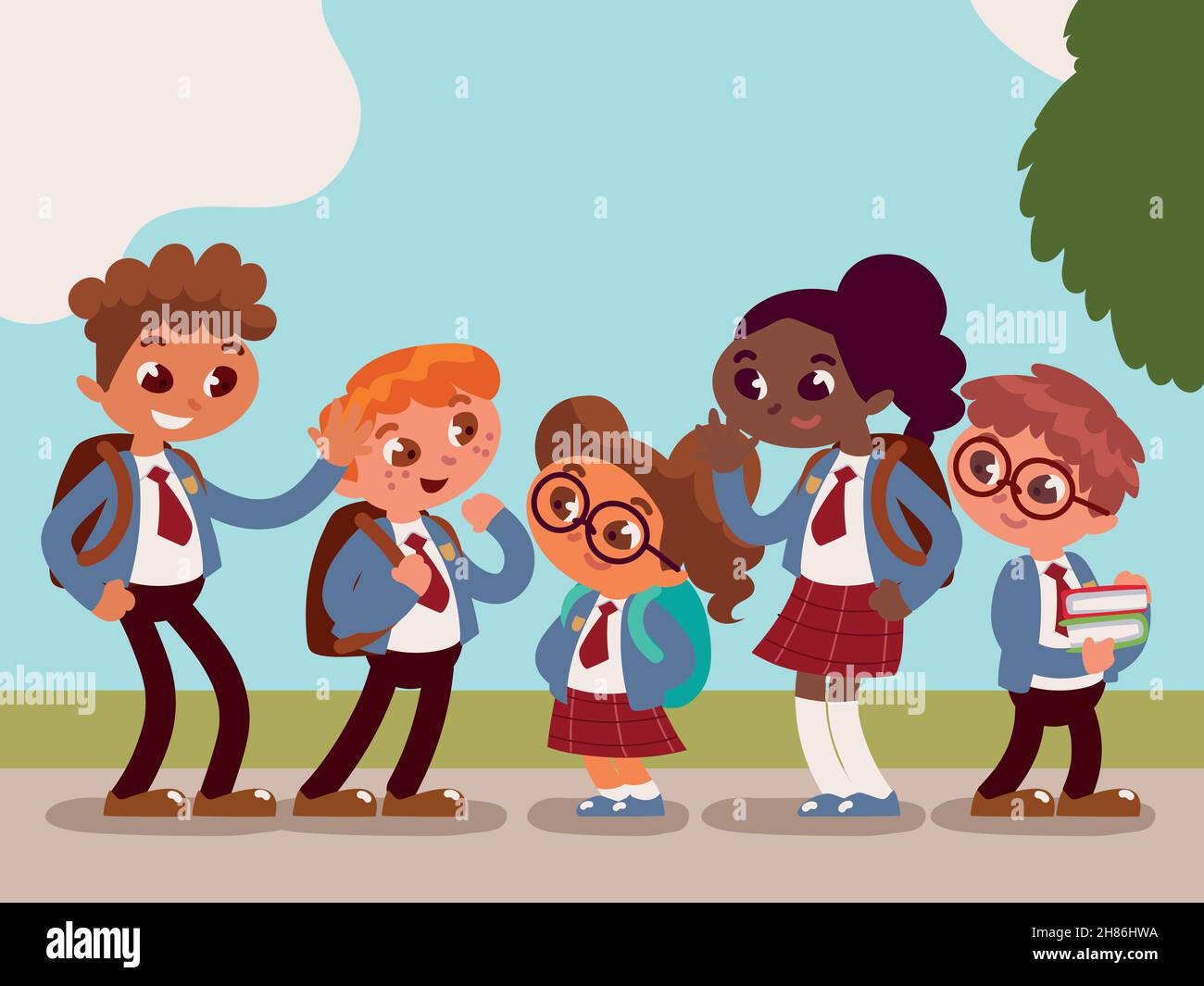 group students school Stock Vector Image & Art - Alamy