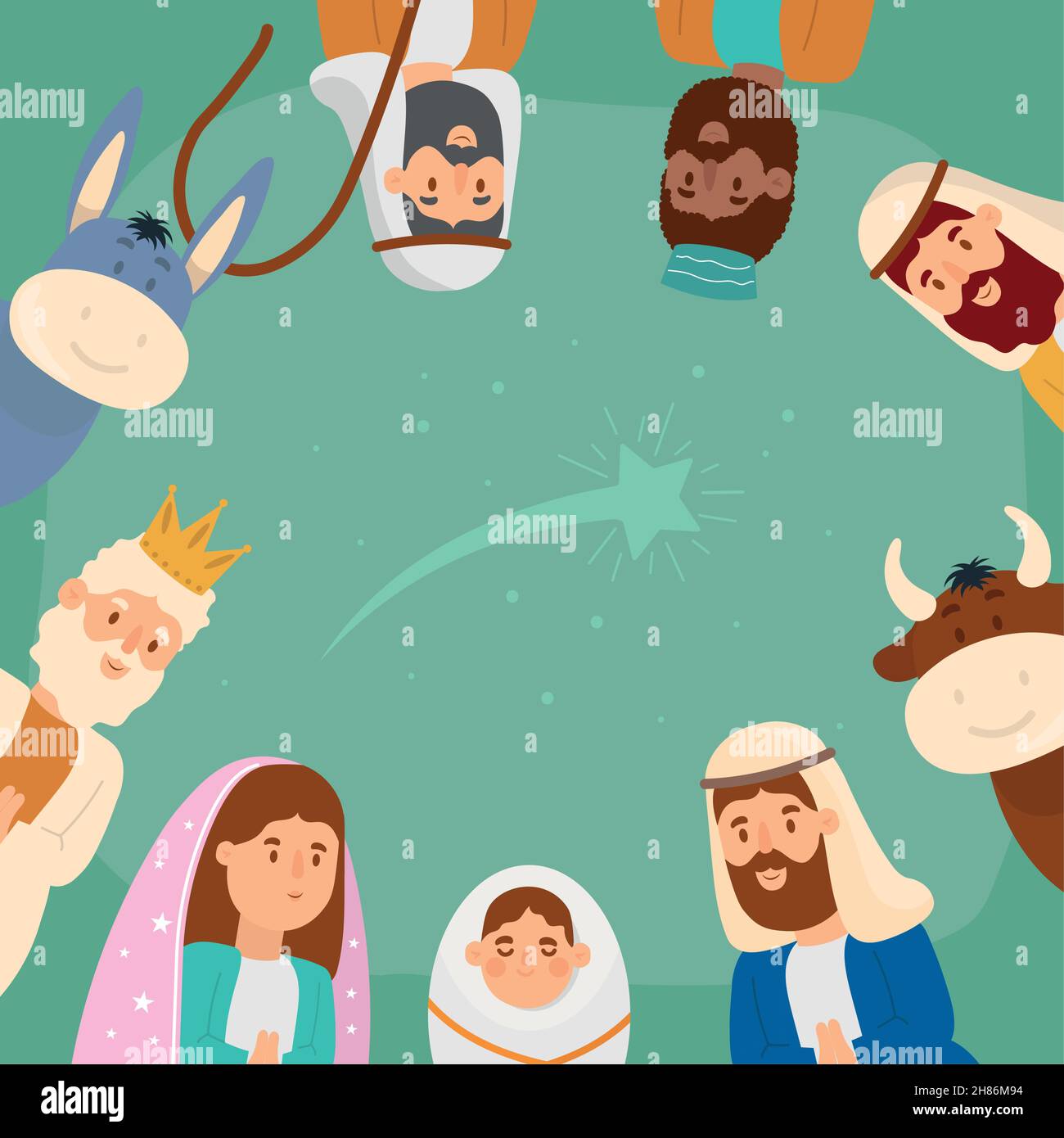 celebration nativity, manger Stock Vector