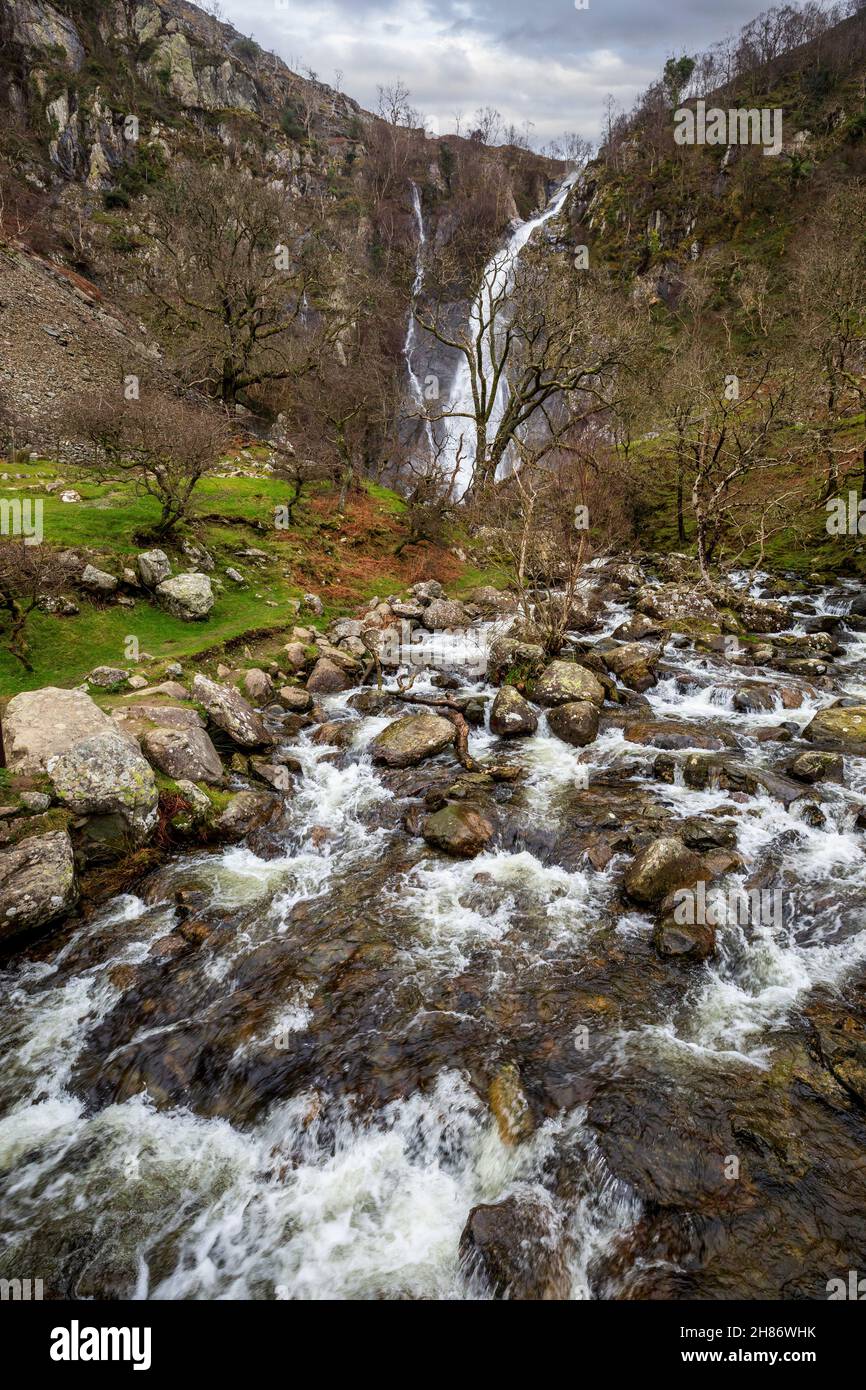 The Aber Falls in Snowdonia National Park, North Wales Stock Photo