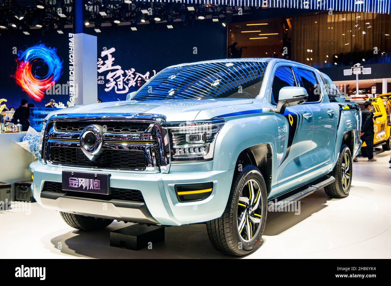 GWM Poer King Kong Canon pickup truck on display at the 2021 Guangzhou
