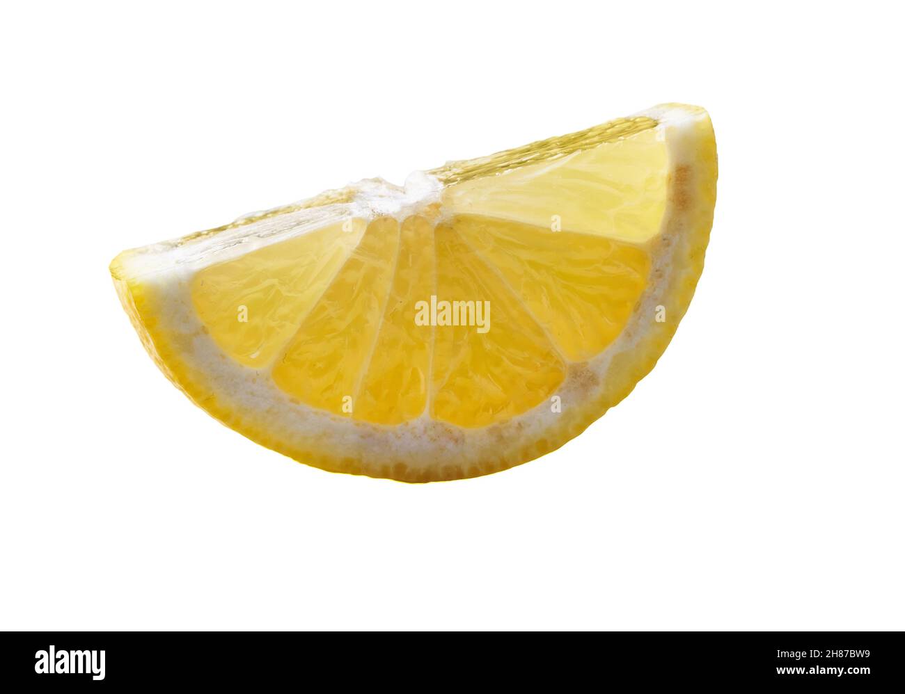 Slice of lemon isolated on a white background Stock Photo - Alamy