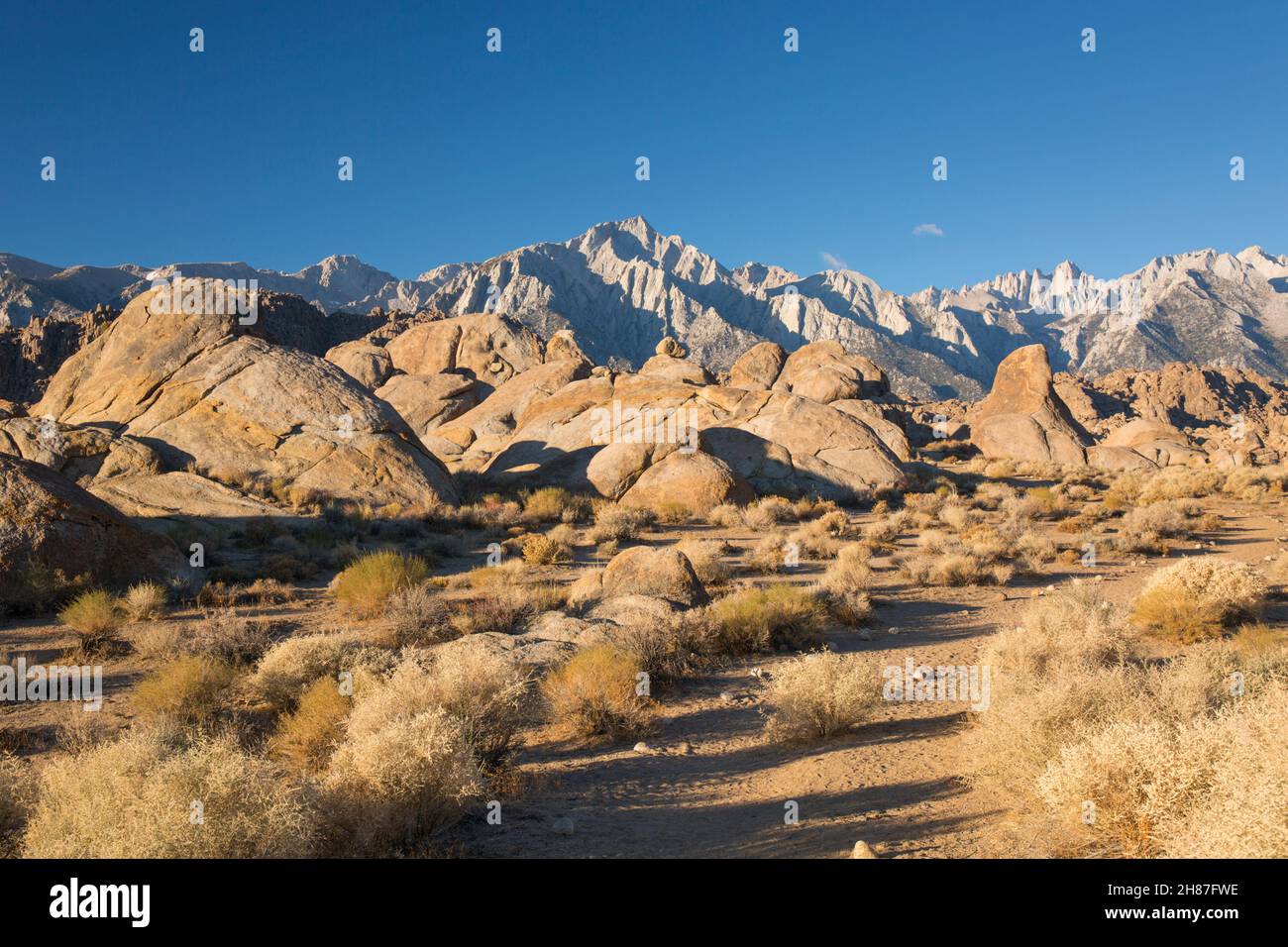 Alabama Hills National Scenic Area Lone Pine California USA View Alabama Hills National Scenic Area Lone Pine California USA View