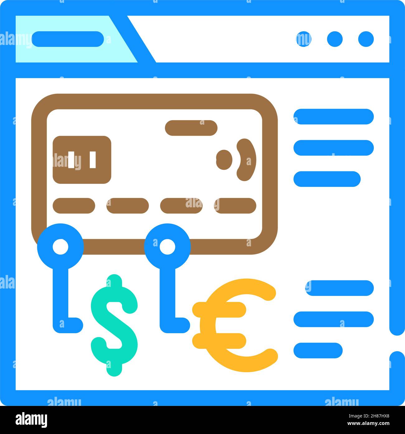 fintech digital card color icon vector illustration Stock Vector Image ...