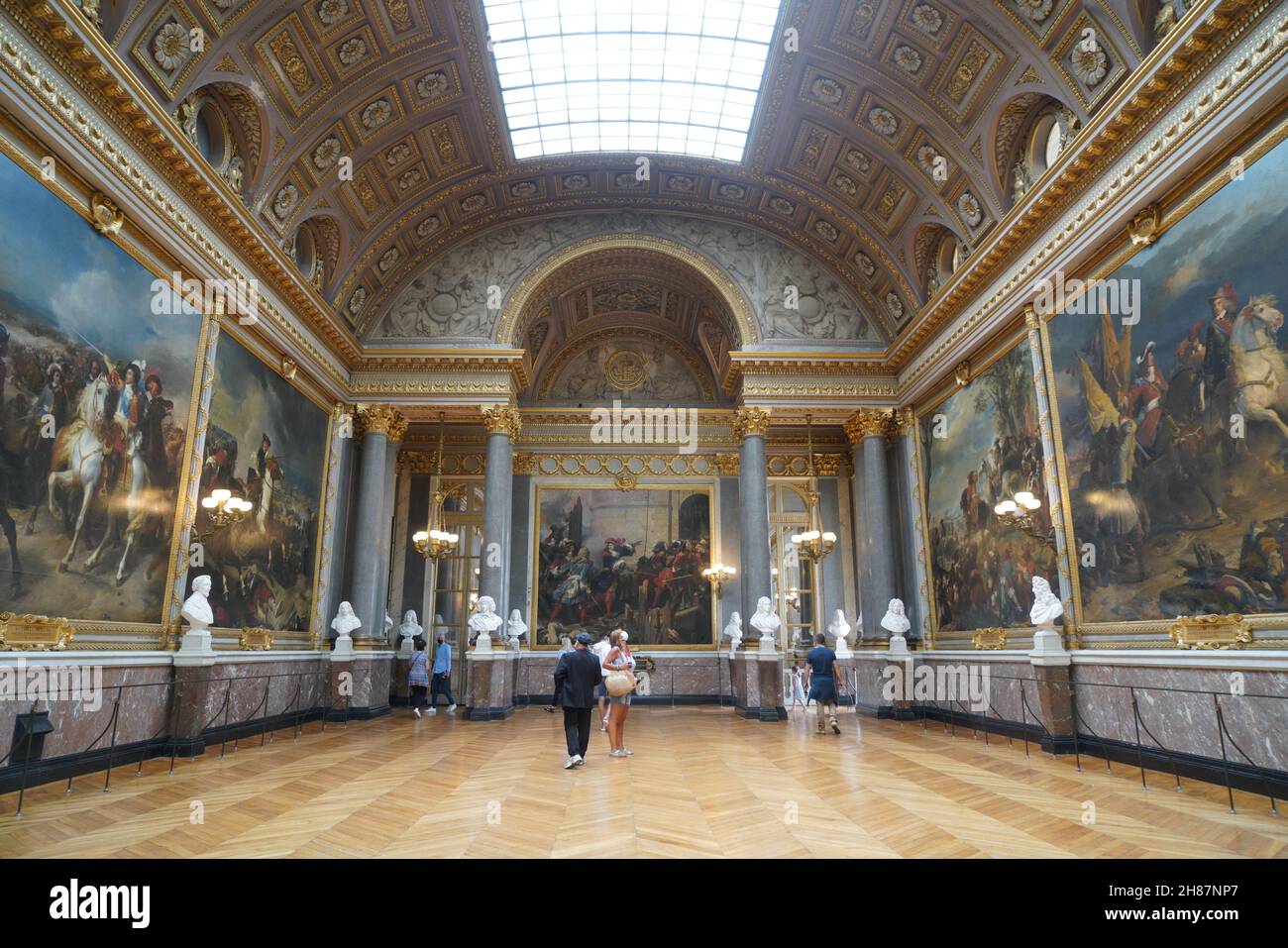 painted gallery in versailles palace Stock Photo
