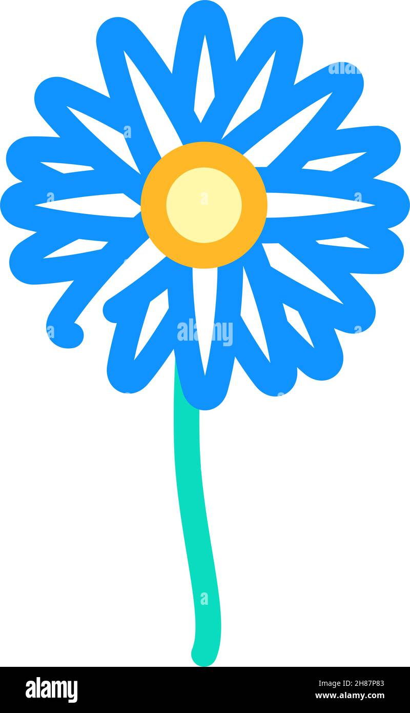 daisy flower color icon vector illustration Stock Vector Image & Art ...