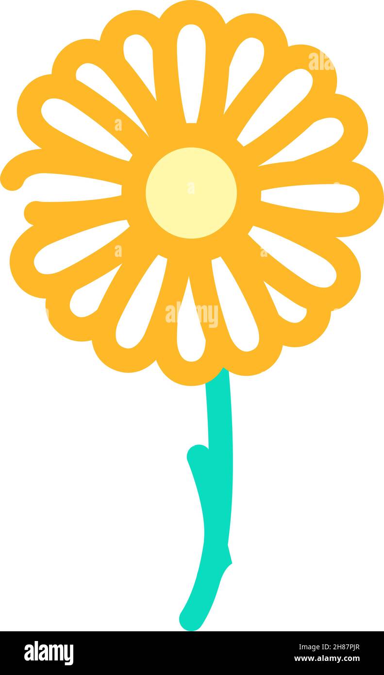 chamomile flower color icon vector illustration Stock Vector Image ...