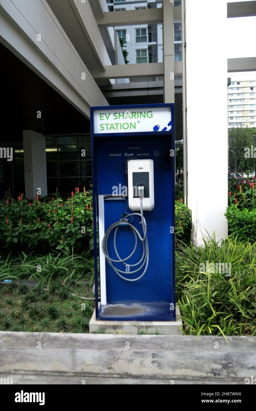 EV charging station, Bangkok, Thailand Stock Photo Alamy