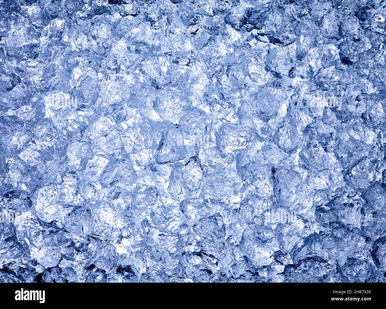 Heap of crushed ice isolated on white background with copy space