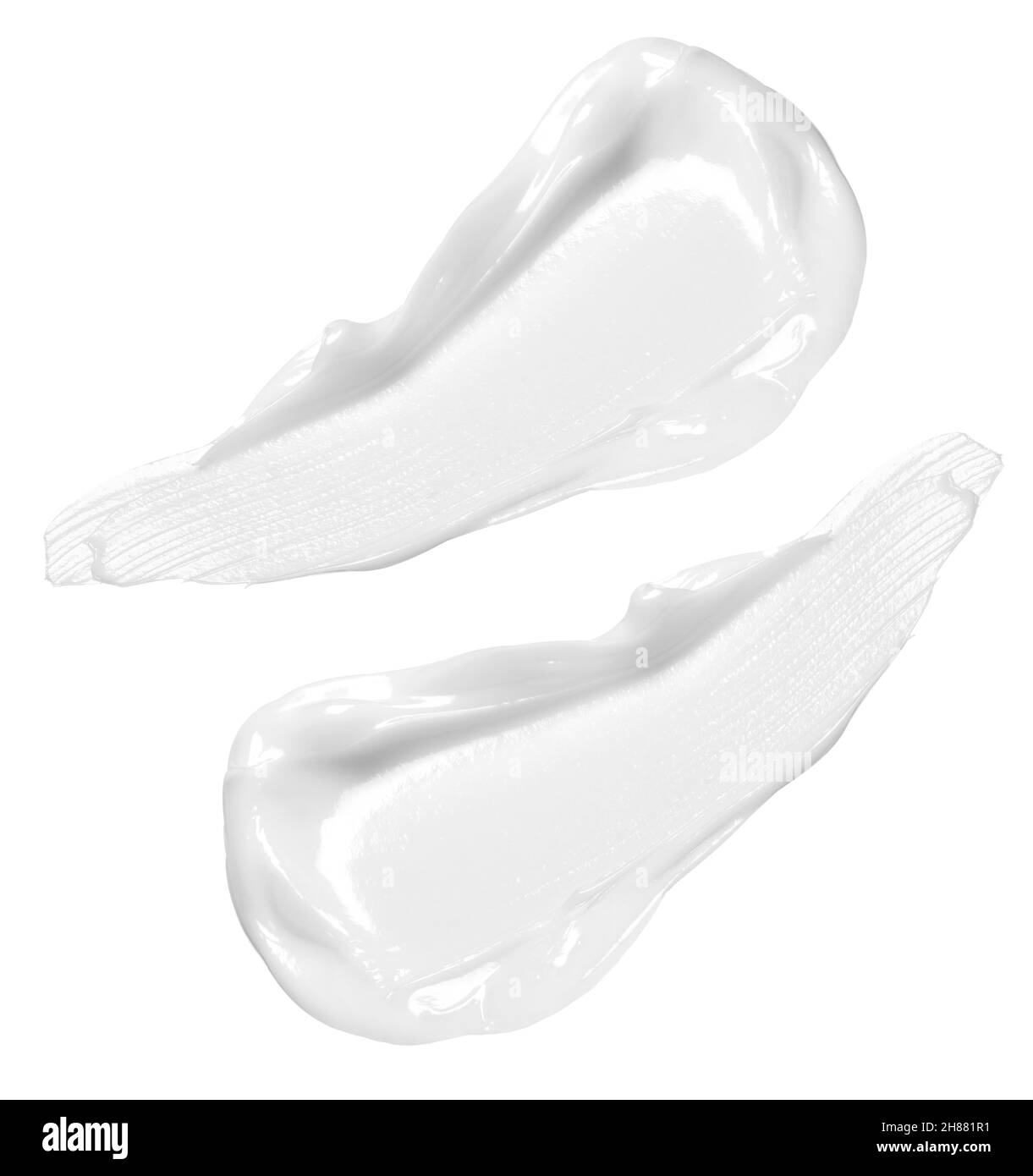 close up of a white cream sample on white background Stock Photo - Alamy