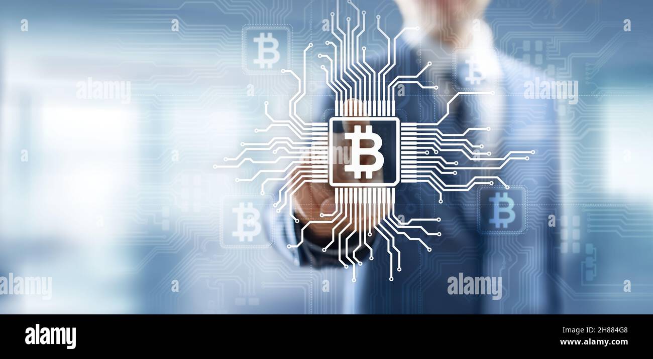 Bitcoin growth fintech financial technology cryptocurrency concept digital  money. Trading and investment concept Stock Photo - Alamy