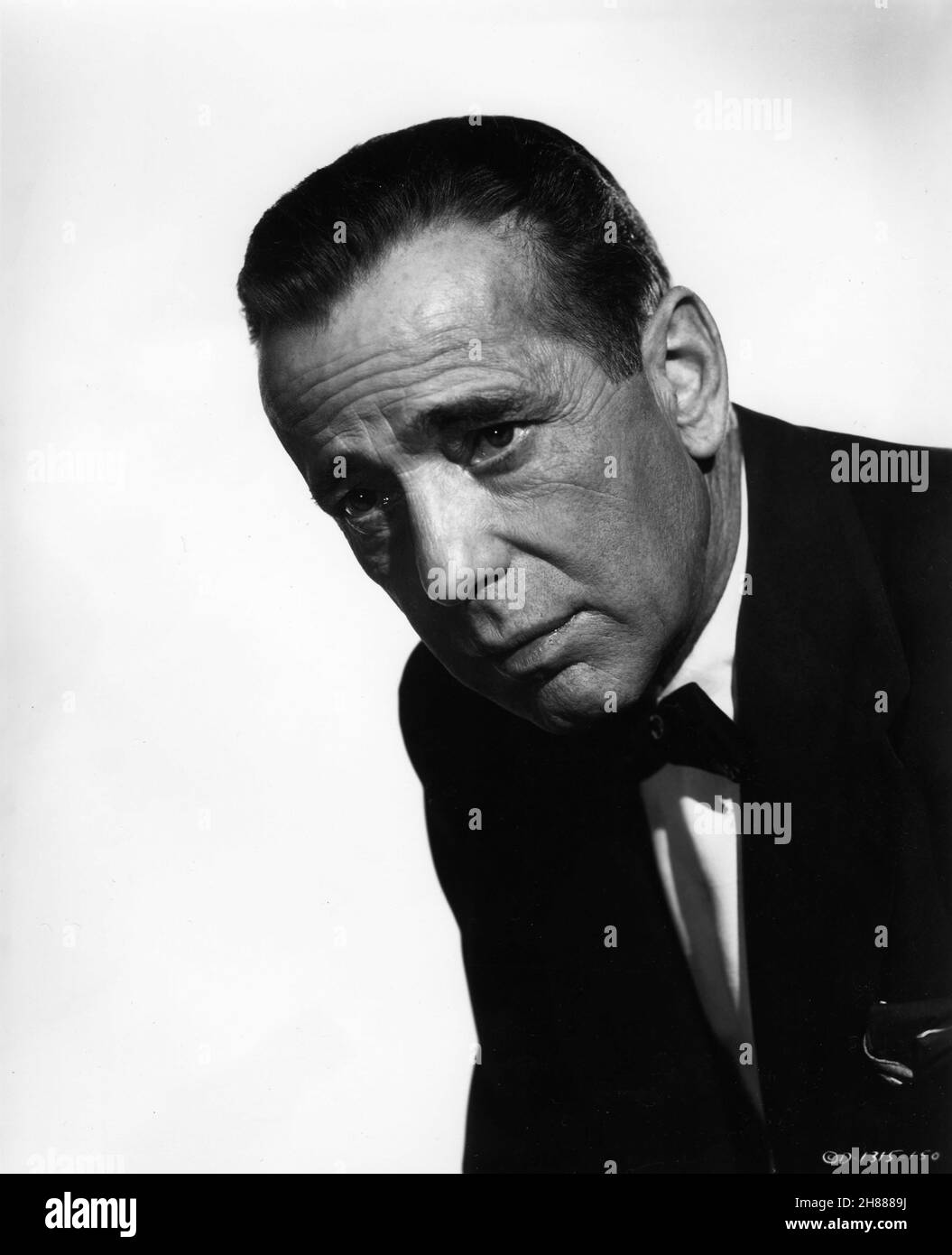 HUMPHREY BOGART Portrait as Eddie Willis by COBURN publicity for THE HARDER THEY FALL 1956 director MARK ROBSON novel Budd Schulberg Columbia Pictures Stock Photo