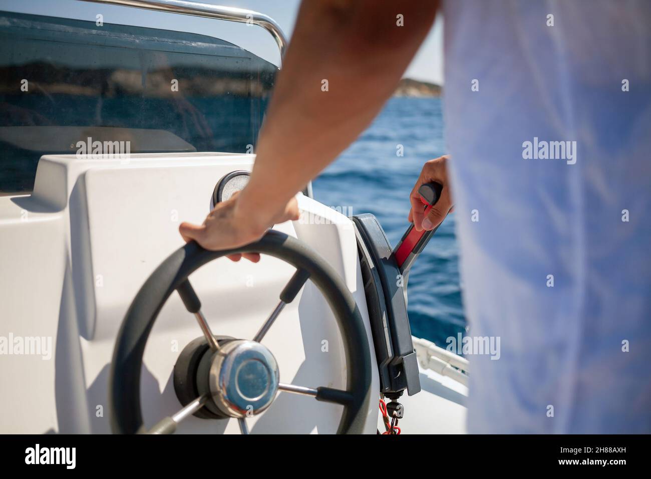 Summer man boat hi-res stock photography and images - Alamy