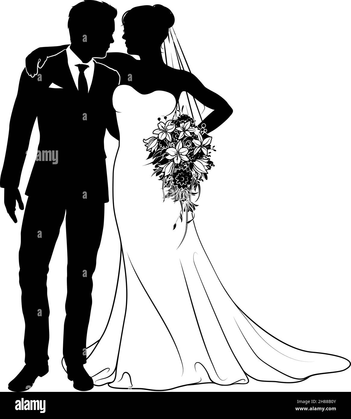 Wedding Dress Silhouettes Drawing