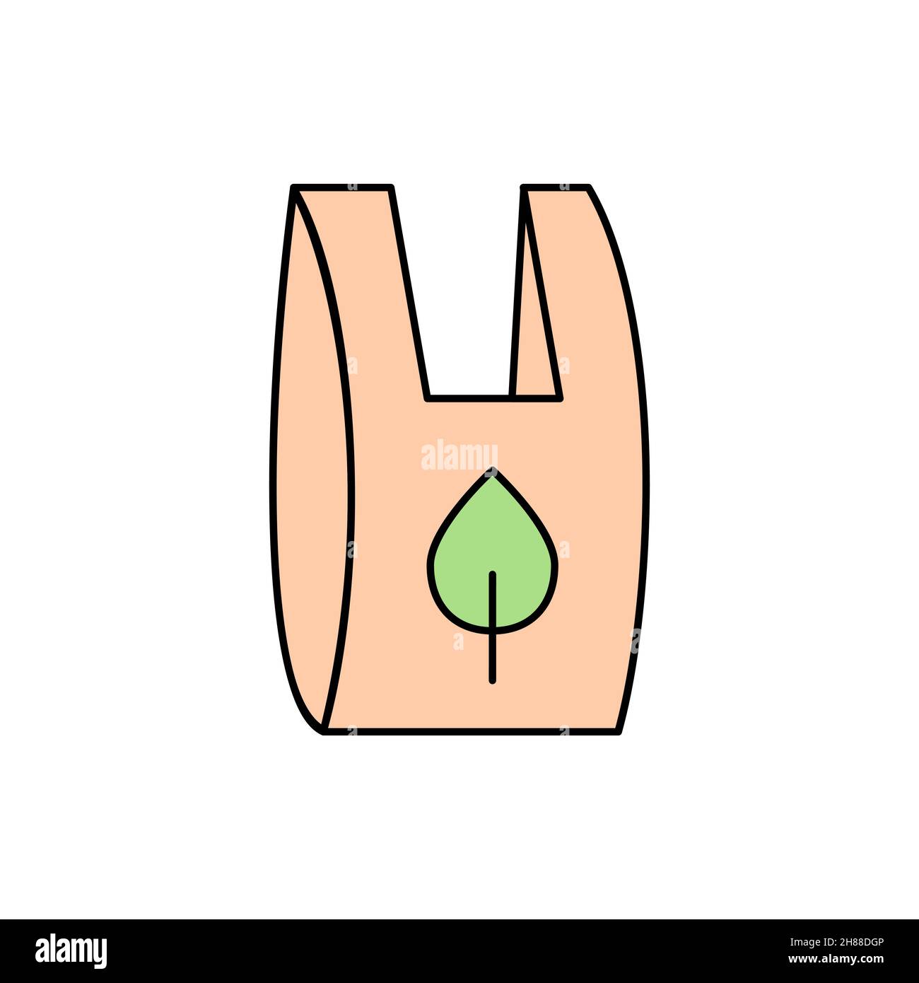 Biodegradable compostable bag. Environmental friendly packaging