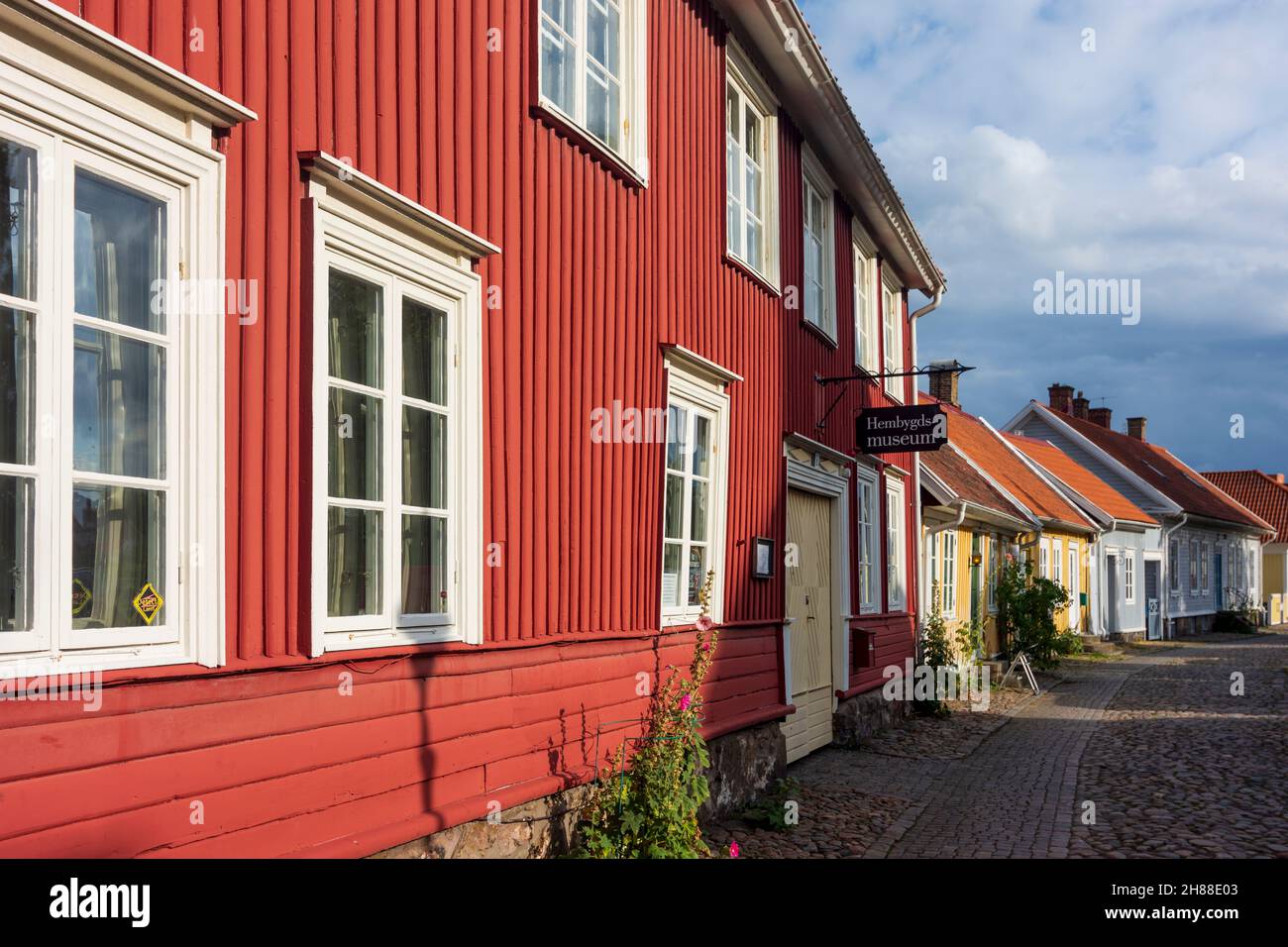 Falkenberg old town, wooden houses, Hembygdsmuseum (Homeland Museum
