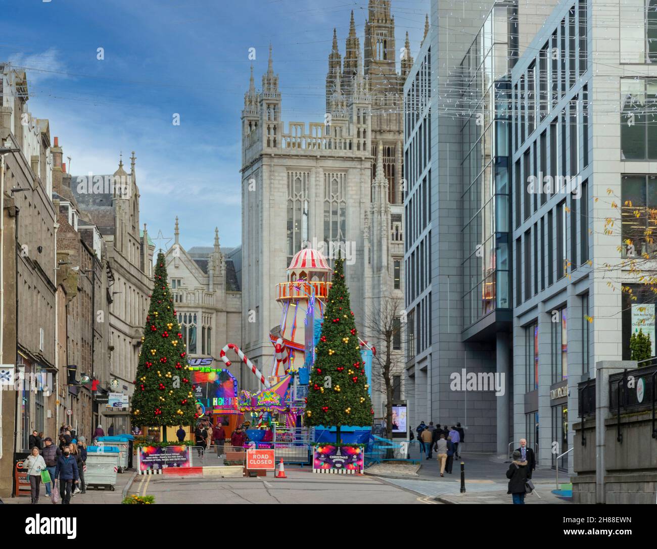 ABERDEEN CITY SCOTLAND UPPERKIRKGATE ABERDEEN CHRISTMAS VILLAGE TWO