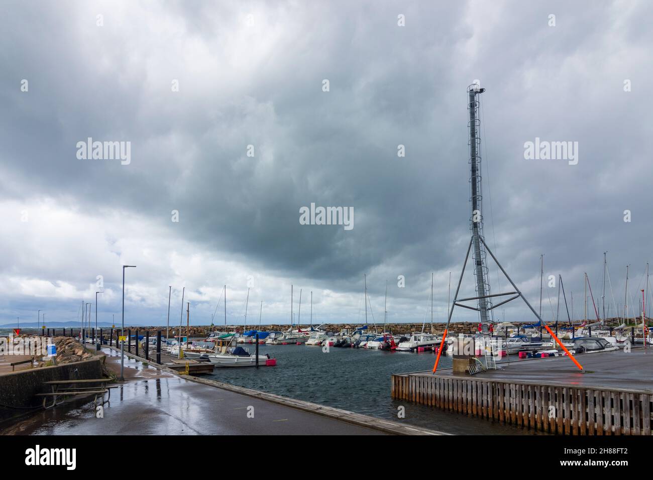 Ängelholm: marina in Vejbystrand in , Skane län, Scania, Schonen, Sweden Stock Photo