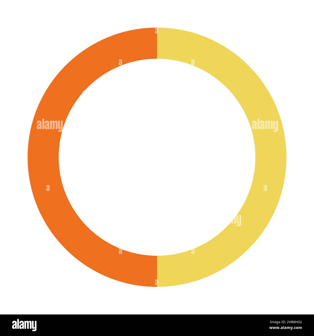 Infographic pie chart. Cycle presentation diagram 2 section. Vector ...