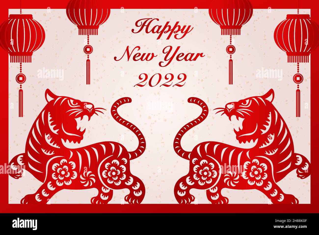 100-tiger paper-cutting scroll made to greet year of the tiger-Rednet