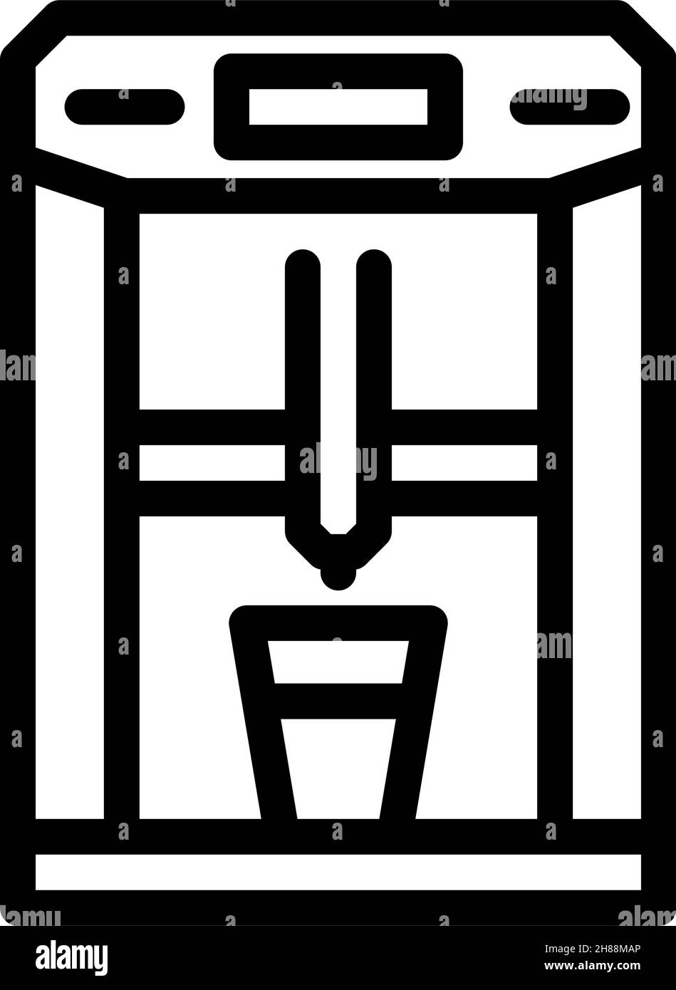 drip filtration coffee machine equipment line icon vector illustration