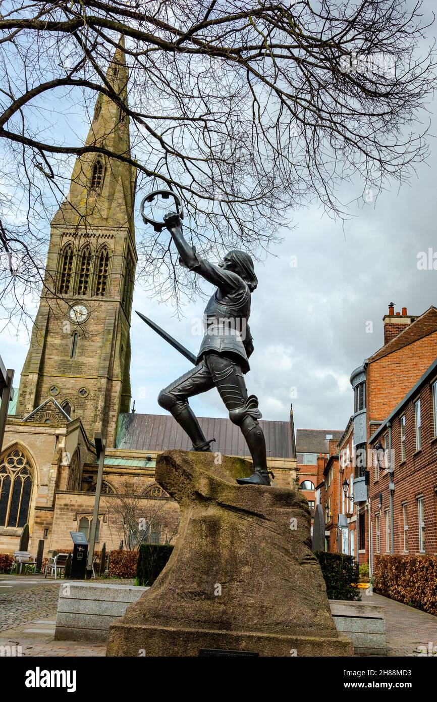 Richard the third statue in leicester city centre stock photo alamy