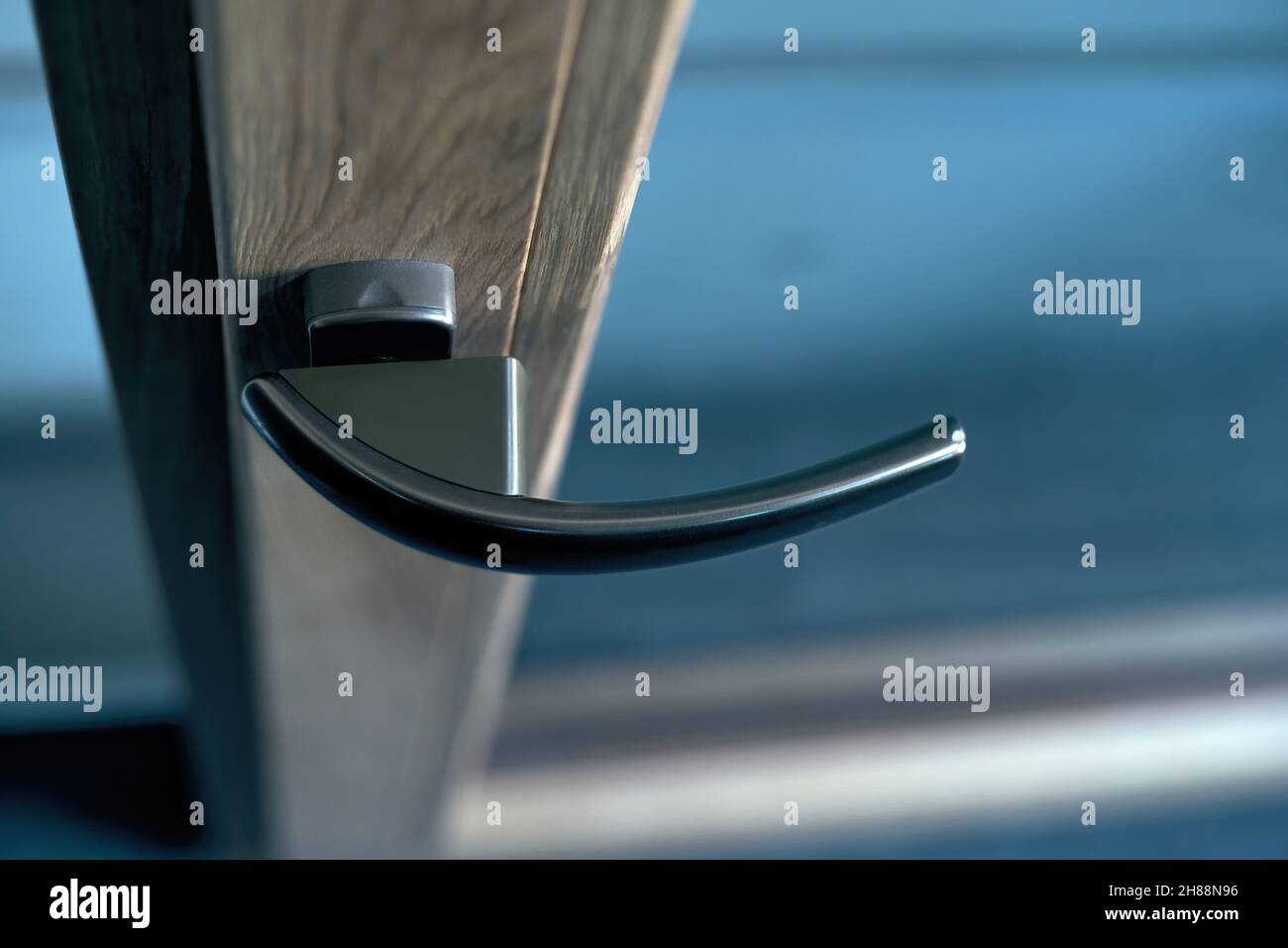 handle with a lock on the window frame Stock Photo Alamy