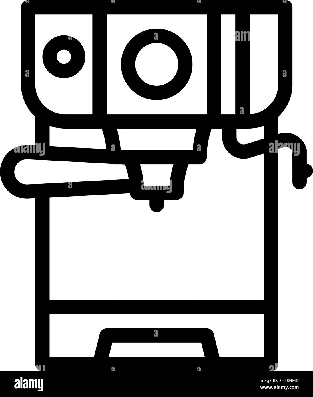 conventional coffee machine line icon vector illustration Stock Vector ...