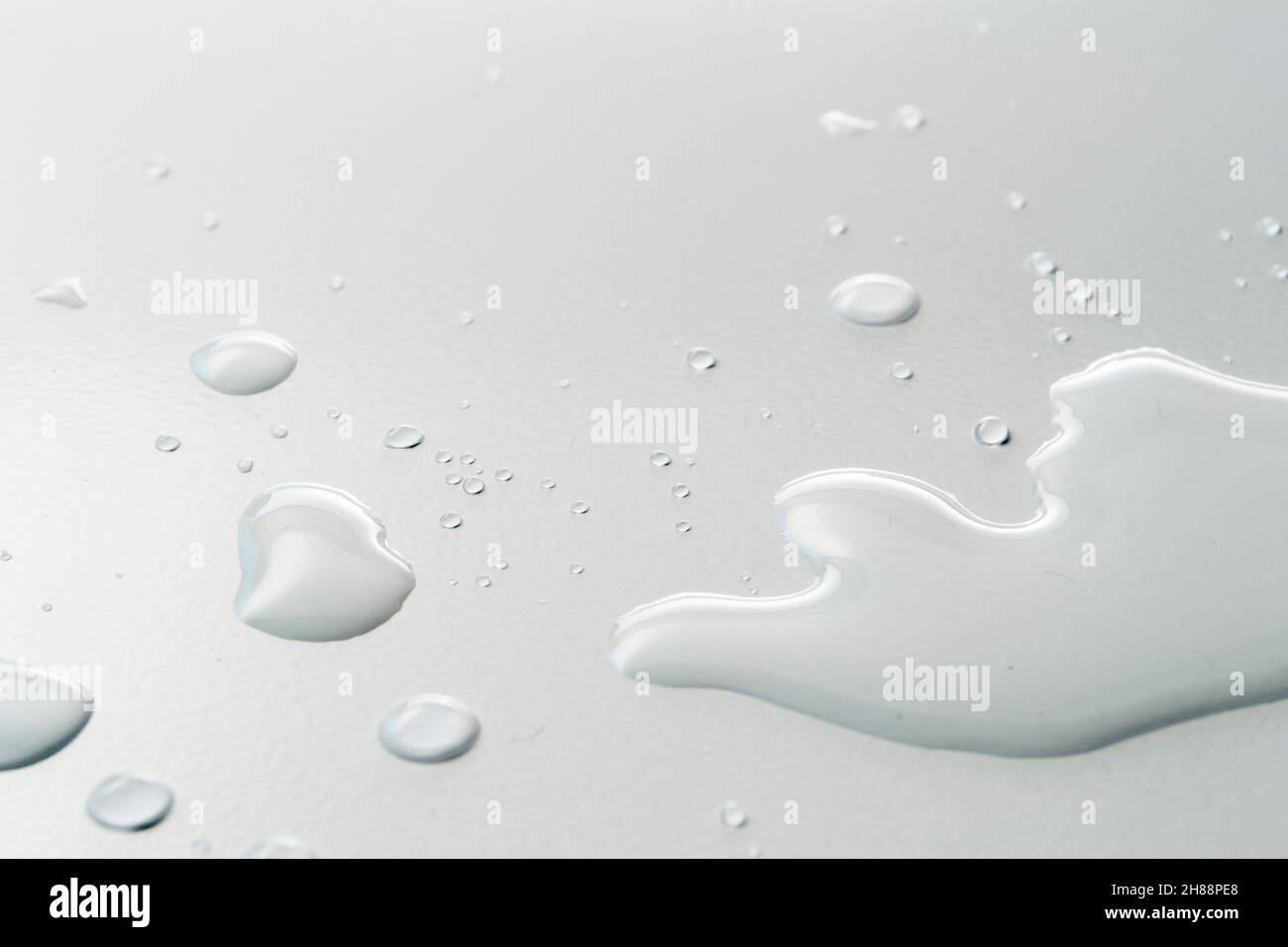 wet clean white surface close up Stock Photo